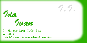 ida ivan business card