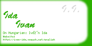 ida ivan business card